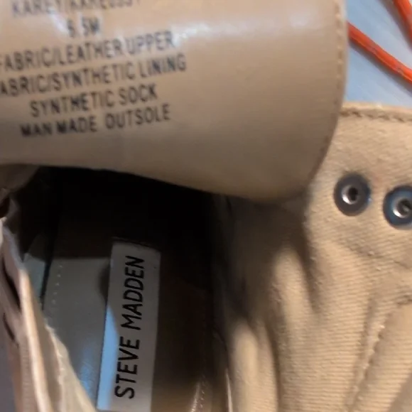 Steve Madden Tan and Orange Lace Up Boots - Picture 12 of 12